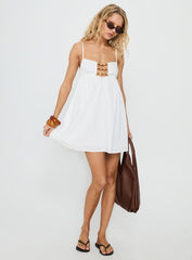 Beabado Beaded Mini Dress White