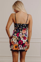Stunning Views Embroidered Mini Dress In Black