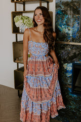 Feeling Boho Tiered Maxi Dress in Sky Blue
