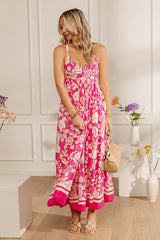 Vacay Villa Floral Maxi Dress in Pink