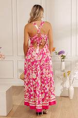 Vacay Villa Floral Maxi Dress in Pink