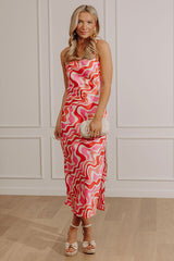 Mod Mood Satin Maxi Dress