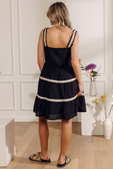 Dolce Days Smocked Mini Dress in Black