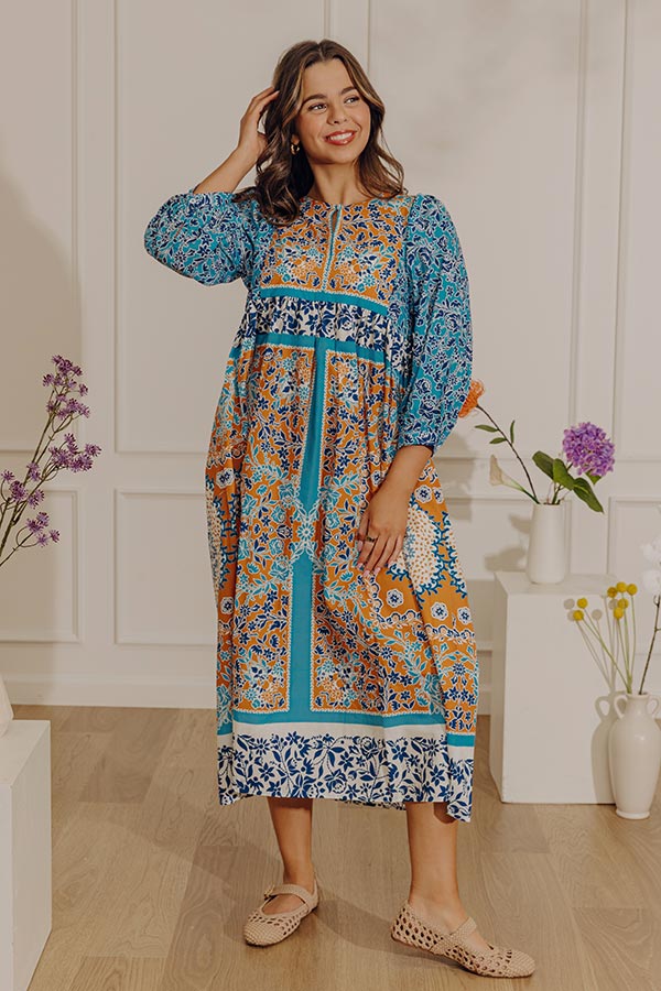 Feeling Boho Floral Midi Dress