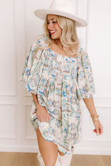 Wisteria Wonder Mini Dress in Sage