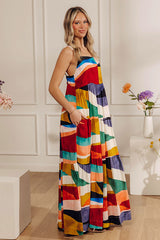 Resort Charm Color Block Maxi Dress