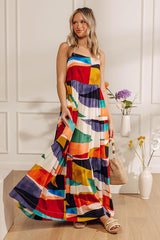Resort Charm Color Block Maxi Dress