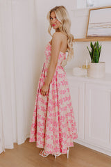 Garden Serenade Floral Jacquard Midi Dress