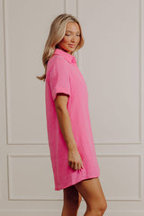 Boardwalk Cutie T-Shirt Mini Dress in Bubblegum Pink