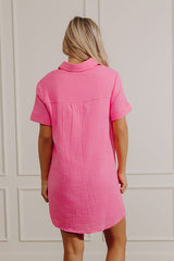 Boardwalk Cutie T-Shirt Mini Dress in Bubblegum Pink