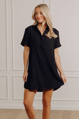 Boardwalk Cutie T-Shirt Mini Dress in Black