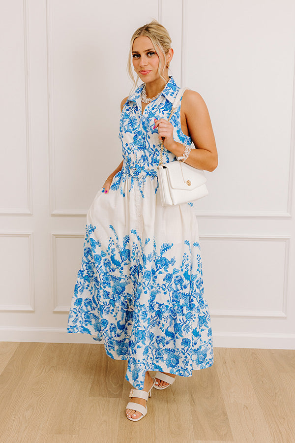 Tea Garden Stroll Floral Midi Dress