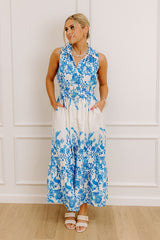 Tea Garden Stroll Floral Midi Dress