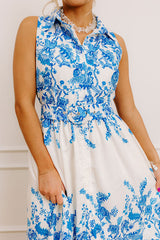 Tea Garden Stroll Floral Midi Dress