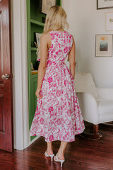 French Courtyard Floral Midi Dress