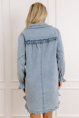 Pastry Shop Cutie Denim Mini Dress