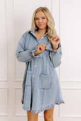 Pastry Shop Cutie Denim Mini Dress