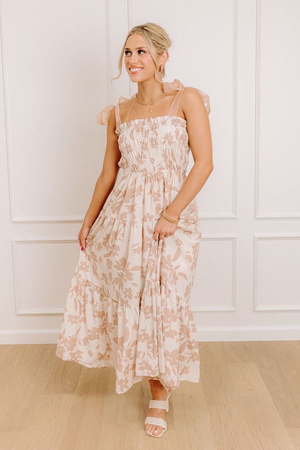 Happy Gatherings Floral Smocked Maxi Dress