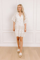Oceanfront Villa Sequin Embroidered Mini Dress