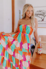 Frozen Margaritas Color Block Midi Dress