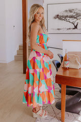Frozen Margaritas Color Block Midi Dress