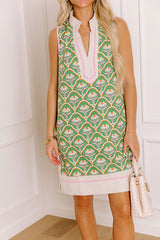 Lively Laughs Floral Mini Dress in Green
