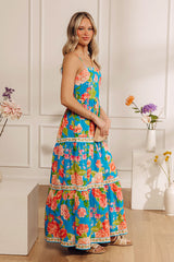 Peony Garden Party Tiered Midi Dress