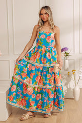 Peony Garden Party Tiered Midi Dress