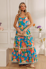 Peony Garden Party Tiered Midi Dress