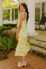 Hibiscus Garden Jacquard Midi Dress