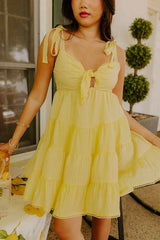 Joyful Smile Tiered Mini Dress