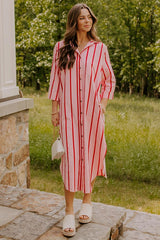 Coastline Chic Stripe Midi Dress