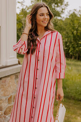 Coastline Chic Stripe Midi Dress