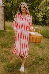 Coastline Chic Stripe Midi Dress