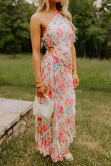 Aways My Amour Pleated Floral Maxi Dress