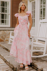 Romantic Notion Floral Cutout Maxi Dress
