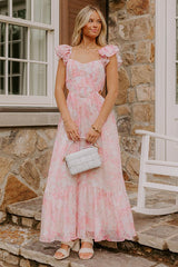 Romantic Notion Floral Cutout Maxi Dress