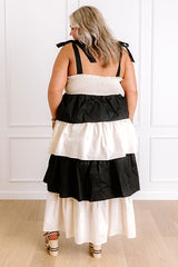Formal Flair Tiered Midi Dress Curves