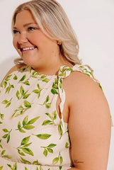 Ivy Brunch Linen-Blend Midi Dress Curves