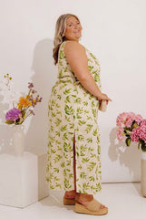 Ivy Brunch Linen-Blend Midi Dress Curves