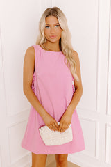 Elegant Evening Mini Dress in Pink