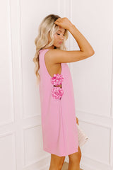 Elegant Evening Mini Dress in Pink