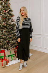 Modern Lines Knit Midi Dress