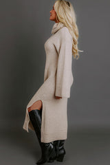 Cozy Charm Knit Sweater Midi Dress