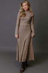 Street Style Ribbed Maxi Dress