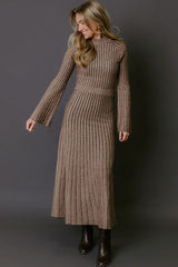 Street Style Ribbed Maxi Dress