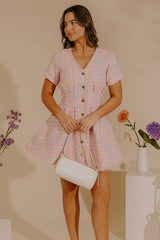 Charming Smile Tweed Mini Dress