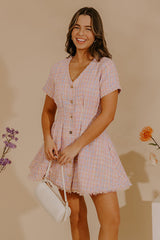 Charming Smile Tweed Mini Dress