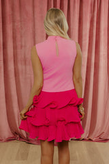 Flair For Fashion Pleated Mini Dress