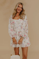 Amour in Bloom Floral Eyelet Mini Dress